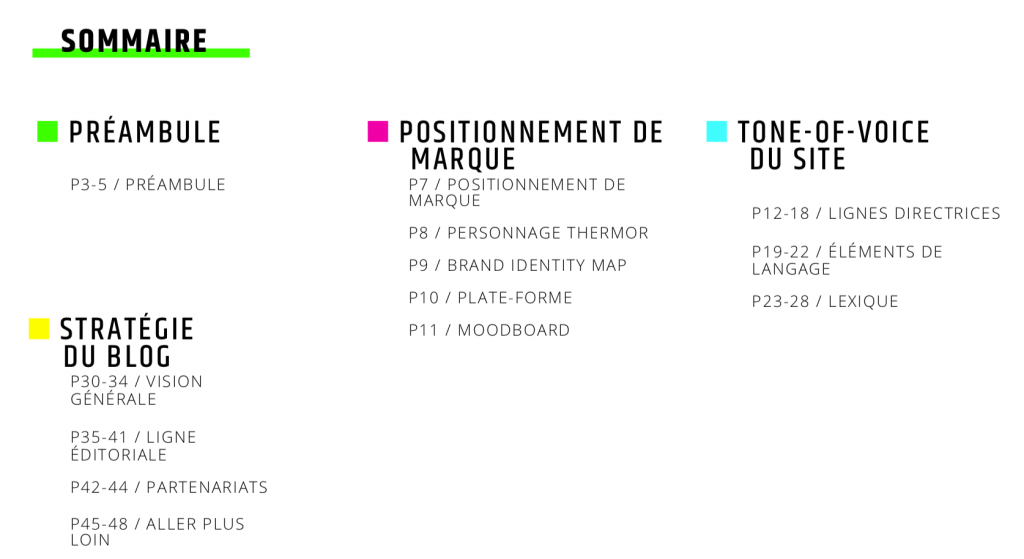 Stratégie éditoriale Thermor